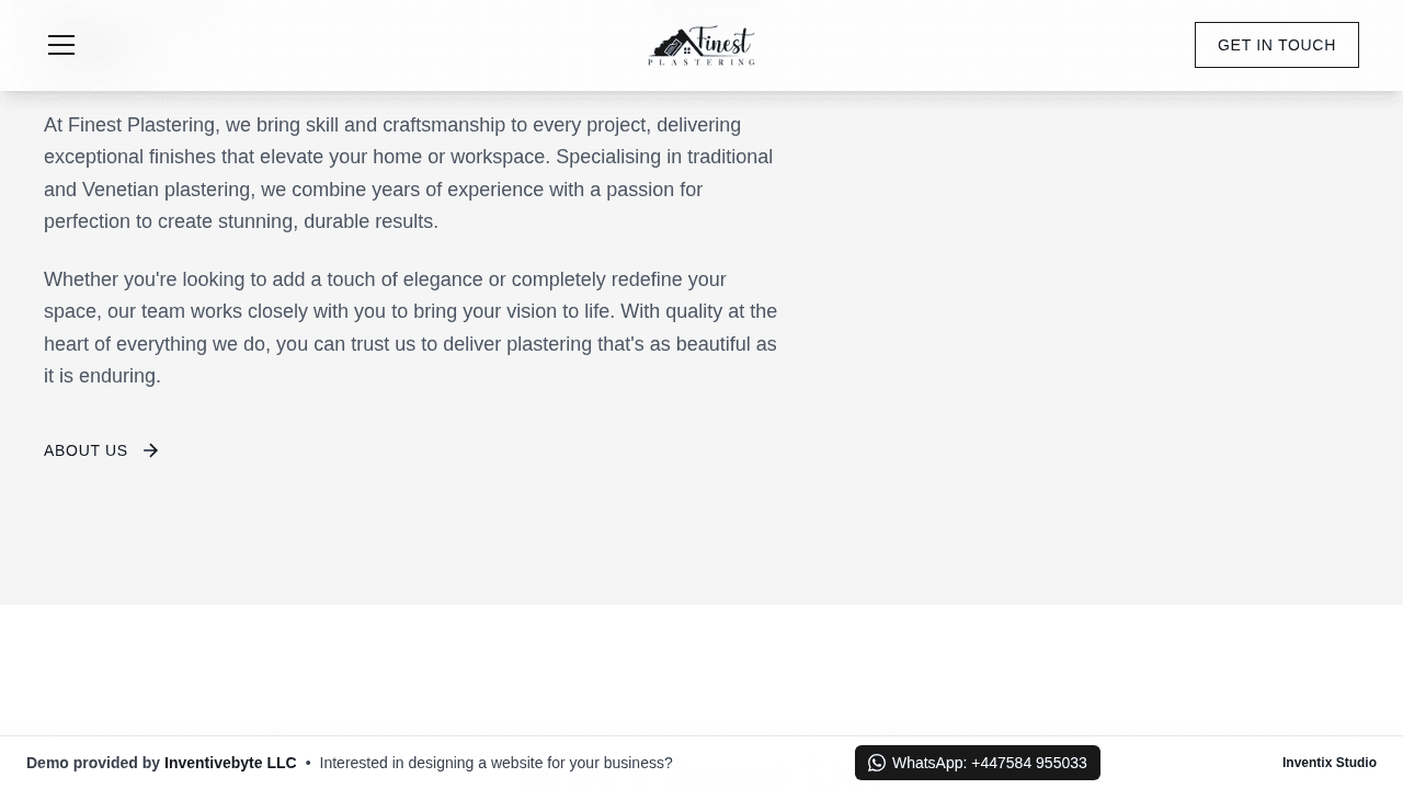 Finest Plastering services section