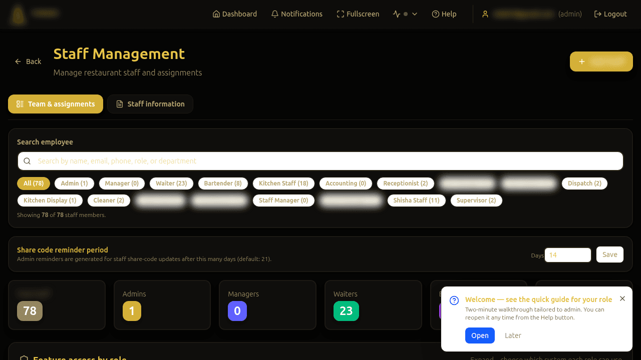 Staff management
