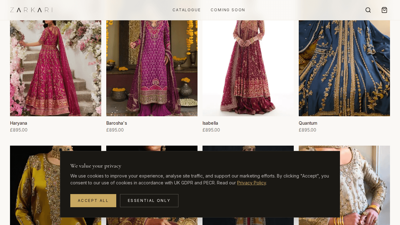 ZARKARI catalogue section